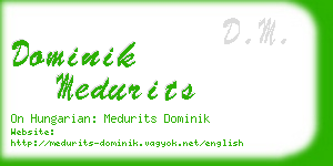 dominik medurits business card